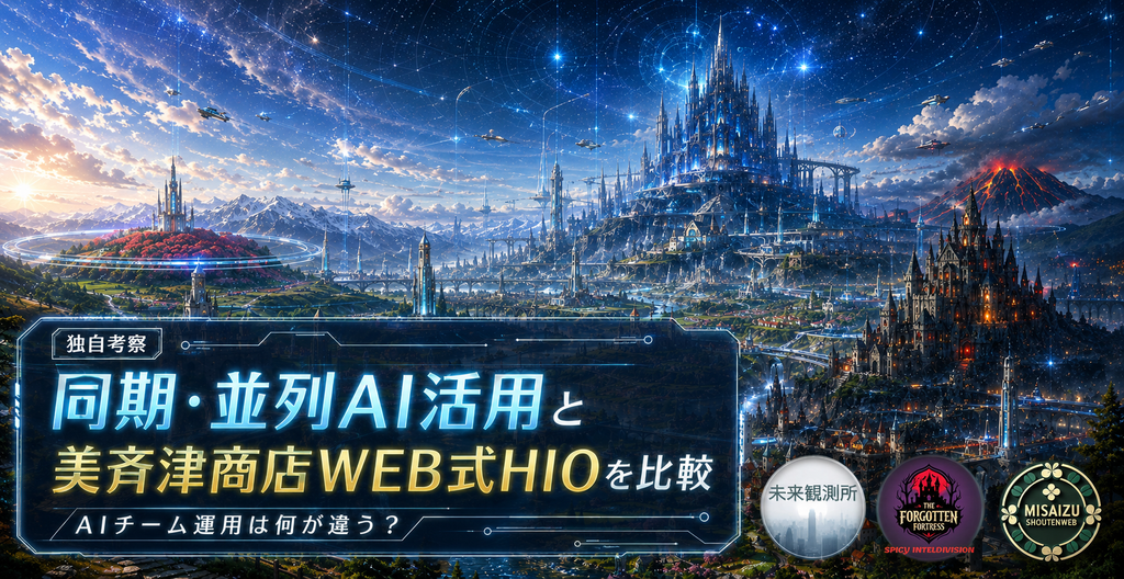 落合陽一さんのAI活用と美斉津商店WEB式HIOを比較｜AIチーム運用は何が違う？