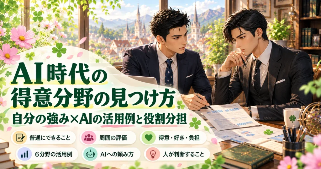 AI時代の得意分野の見つけ方｜「普通にできること×AI」で強みを伸ばす方法